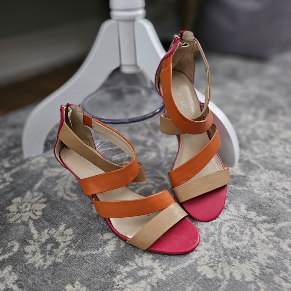 Stylish Women's Sandals - Pink and Tan